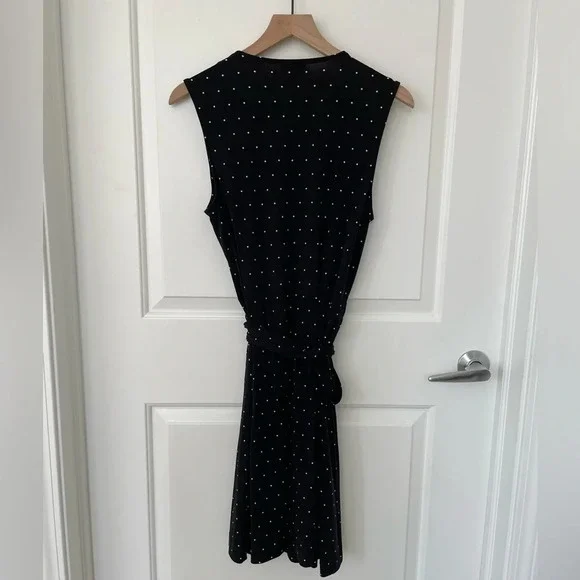 Vince Camuto Pin Dot Wrap Dress - Picture 8 of 8